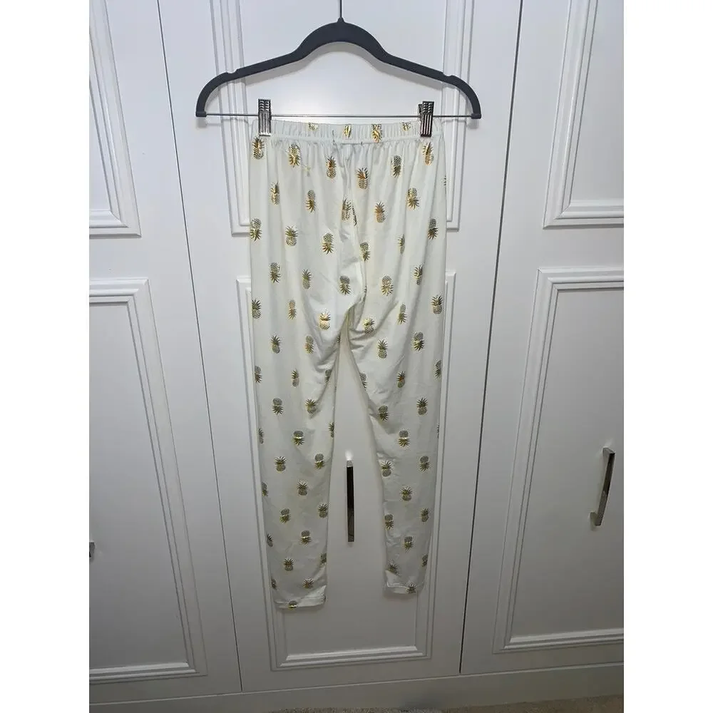 Simply Southern Girl's Ivory Pineapple Casual Soft Pajama‎ Lounge pants